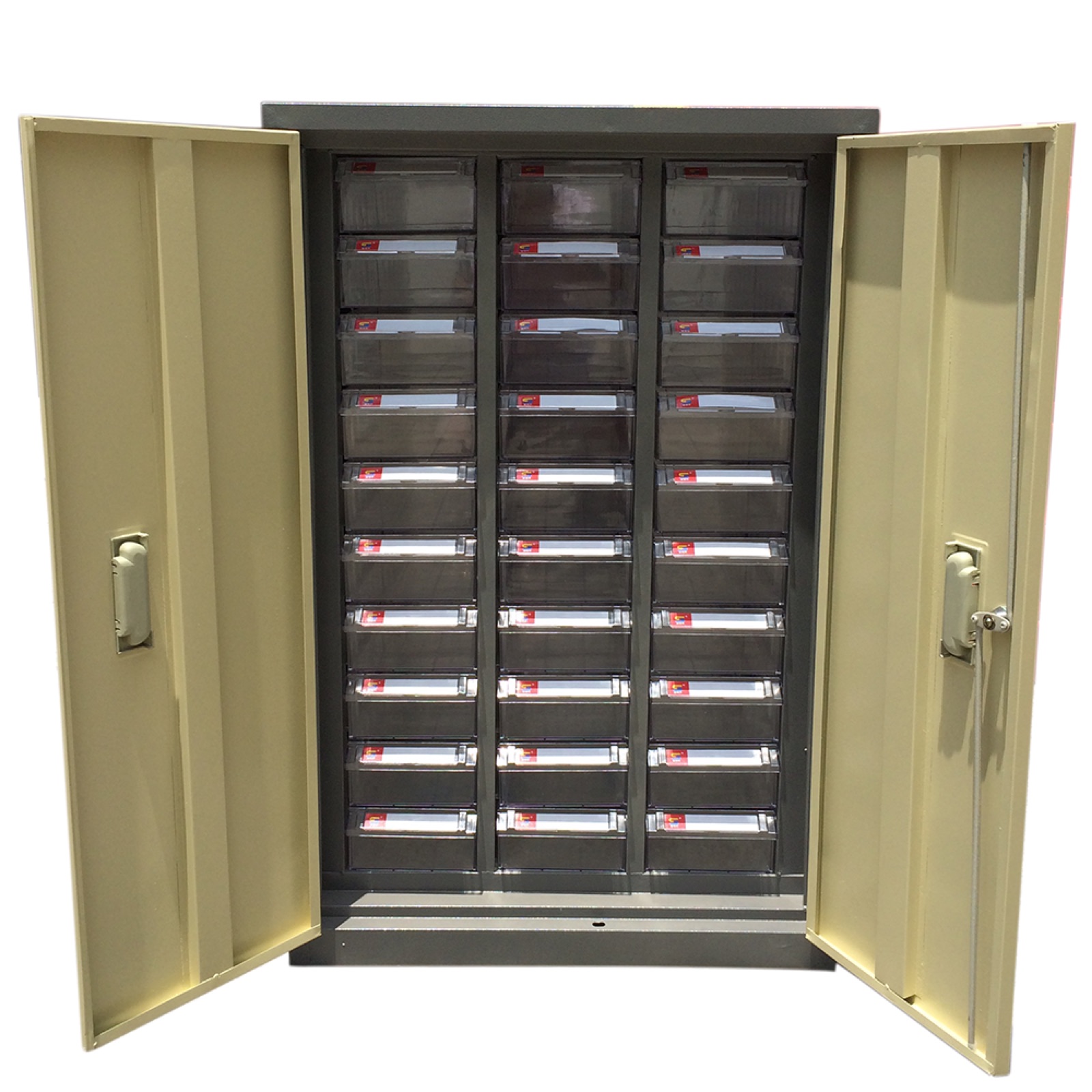 48-Drawer Plastic Parts Cabinet with Protective Door image 2